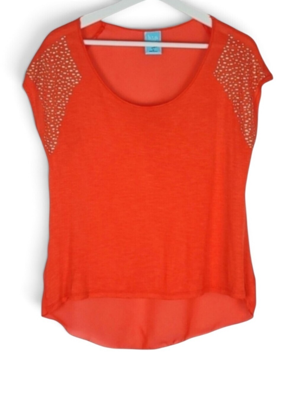 Vintage Gold Studded Top Orange M